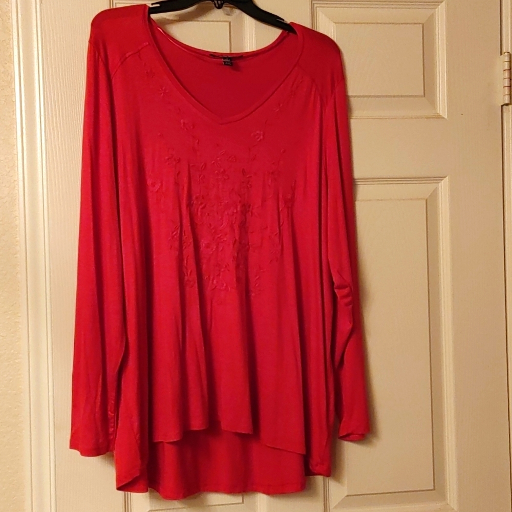 Women's Plus Size Tunic V Neck Shirt